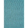 thumbnail image 1 of Unique Loom Tapis Marocain en Treillis Extérieur 8' x 11' 4 Rectangle Sarcelle/ivoire, 1 of 1