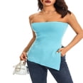 thumbnail image 3 of Été Décolleté Bandeau Tube Tops Casual Femmes Sans Manches Dos Bustier Tops Rue Parti Club, 3 of 7