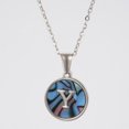thumbnail image 1 of Colliers, Collier Lettre Coquille Mignonne pour Filles, Pendentifs Pièce pour Filles en Acier Inoxydable Colliers Initiale pour Femmes Bijoux Rond, 1 of 9