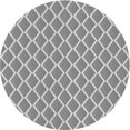 thumbnail image 1 of Ahgly Company Tapis de Zone Rond d'Intérieur Lavable à la Machine, Style Transitionnel, Gris Argenté, 6 Pieds Rond, 1 of 7