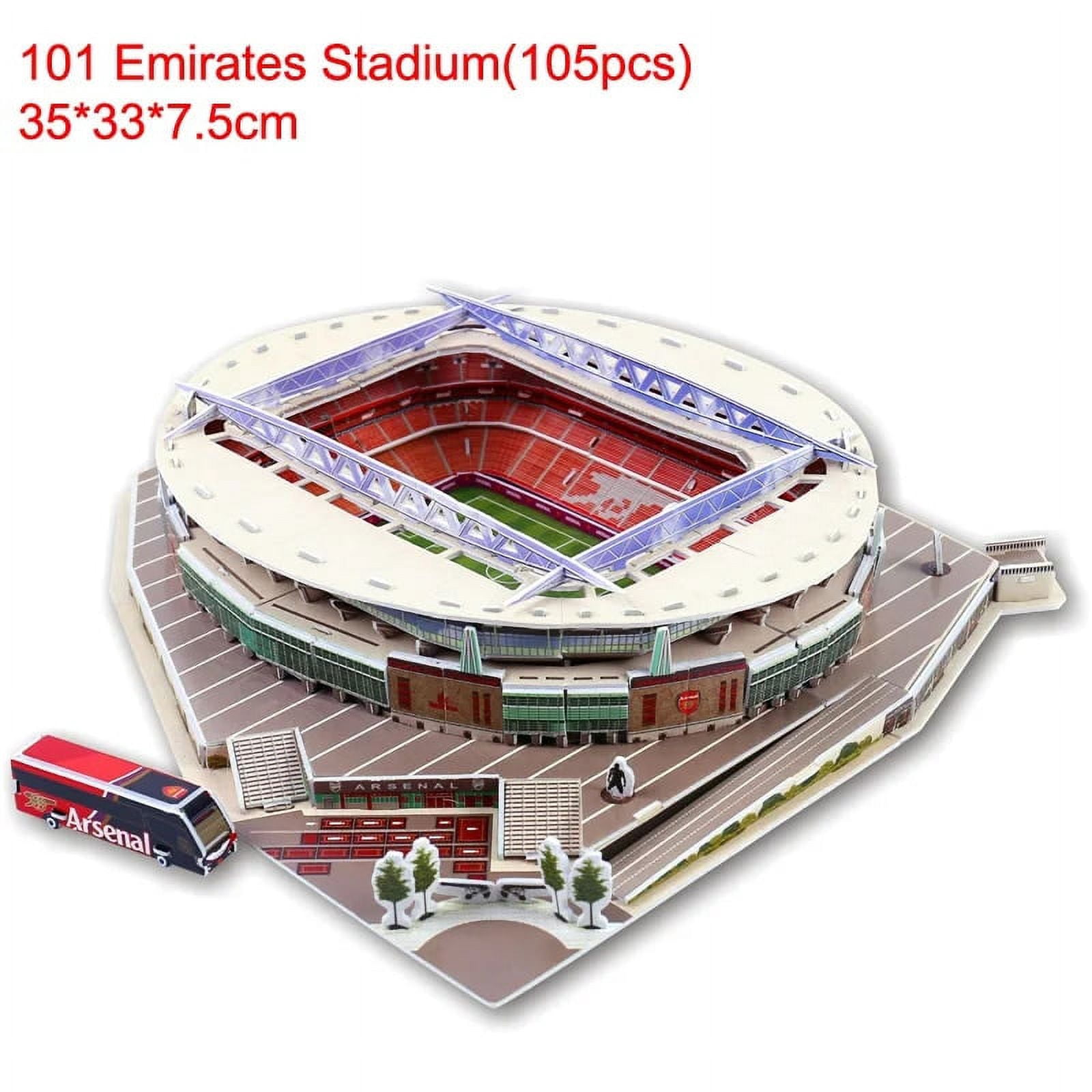 12 Styles 3D Football Building Stadium Jigsaw Puzzle Children DIY Assembling Toys Football Fans Stadium Model Collection Toy DDJ
