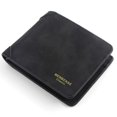 thumbnail image 1 of Men's Wallet Faux Leather Matte Bifold Wallet Credit Card Holder with ID Window, 1 of 10