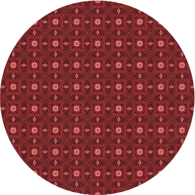 Ahgly Company Tapis Rond Lavable en Machine Intérieur Transitionnel Rouge Canneberge, 3 Pieds Rond