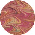 thumbnail image 1 of Ahgly Company Tapis Rond Lavable en Machine Intérieur Transitionnel Rouge Cramoisi, 7 Pieds Rond, 1 of 7