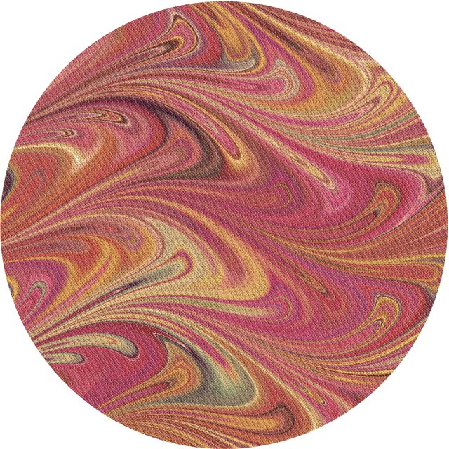 Ahgly Company Tapis Rond Lavable en Machine Intérieur Transitionnel Rouge Cramoisi, 7 Pieds Rond