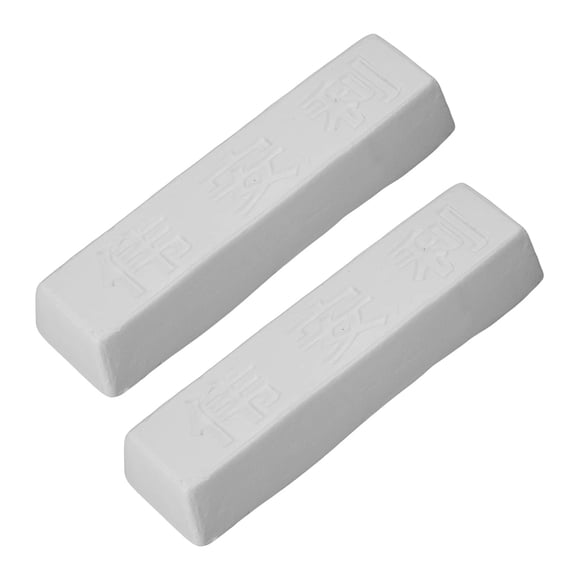 Utoolmart Polishing Buffing Compound, White Solid Polishing Wax, 180 x 40 x 35mm Polishing Compound Kits, Big Buffing Sharpening for Polishing, 2 Pcs