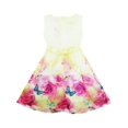 thumbnail image 2 of Robe Fille Imprimé Fleur Rose Broderie Papillon Violet 12 Ans, 2 of 4