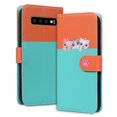 thumbnail image 1 of Compatible avec Samsung Galaxy S10 4G Étui Portefeuille Motif Animaux Mignons avec Fentes pour Cartes et Rabat, 1 of 5