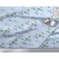 thumbnail image 3 of Soimoi Blue Velvet Fabric Tree & Rhinoceros Animal Print Fabric by the Yard 58 Inch Wide, 3 of 5