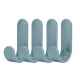thumbnail image 3 of Decodeary 4PCS/6PCS New Portable Storage Hanger ABS Plastic Hook Self Towel Hanger for Kitchen Bathroom Green 1Set, 3 of 6