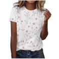 thumbnail image 1 of Birdeem Femmes Surdimensionné Été Décontracté Manches Courtes Col Rond Manches Imprimées Hauts Blouse Ample, 1 of 1