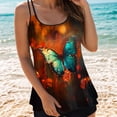 thumbnail image 2 of adviicd Hauts de Maillot de Bain pour Femmes Haut de Tankini Blouson pour Femmes Seulement Coupe Ample Haut de Bain Sans Bas Maillot de Bain Modeste (Rouge, G), 2 of 5