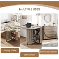 thumbnail image 4 of CazToi Folding Oval Dining Table 4-6 People Kitchen Table Space-Saving Foldable Design Modern Collapsible Dining Table, 4 of 7