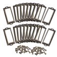 thumbnail image 1 of Unique Bargains 83x30mm Drawer Tag Label Metal Label Holder File Tag Frames Bronze Tone 30 Pack, 1 of 6