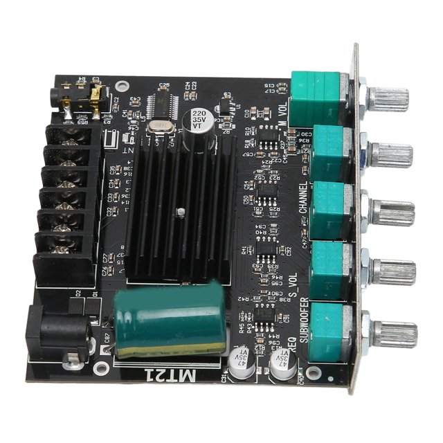 Sound Board, High Power Protection Stereo BT Board Subwoofer DC12-24V For 15-100W 4-8 Ohm Speakers