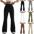thumbnail image 1 of yoeyez Plus Size Leggings for Women Tummy Control High Waist Yoga Pant Soft Stretch Quick Drying Tight With Pockets, Brown S, 1 of 5