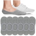 thumbnail image 1 of Ohufall Unisex Socks 6-Pack Ankle Socks Sweat-Absorbent Breathable Invisible Socks, 1 of 3