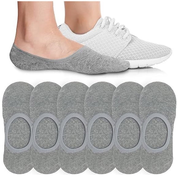 Ohufall Unisex Socks 6-Pack Ankle Socks Sweat-Absorbent Breathable Invisible Socks