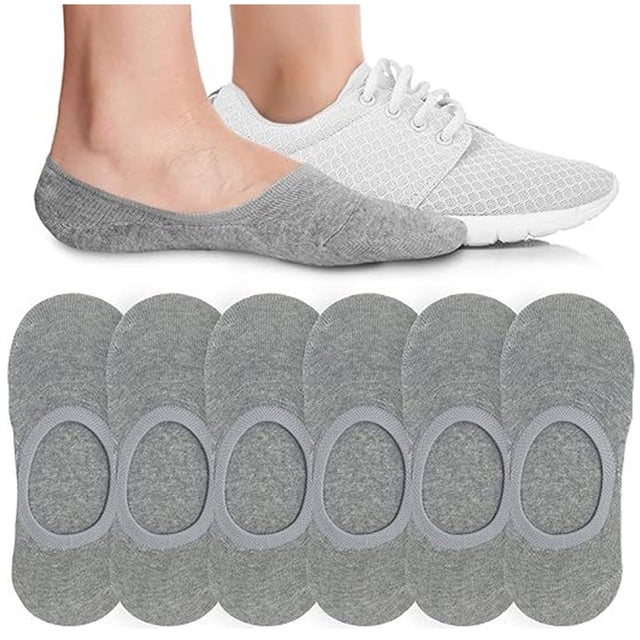 Ohufall Unisex Socks 6-Pack Ankle Socks Sweat-Absorbent Breathable Invisible Socks