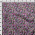 thumbnail image 4 of oneOone Velvet Black Fabric Asian Ditsy Flower Craft Projects Decor Fabric Printed By The Yard 58 Inch Wide, 4 of 4