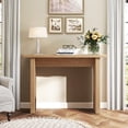 thumbnail image 4 of Wirrytor 43-Inch Square Oak Console Table for Entryway, Classic Entryway Table, Tables Narrow Long, Sofa Tables for Living Room, Behind The Couch Table,Entryway Table for Entrance, Hallway Table, 4 of 9