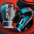 thumbnail image 3 of Almencla Gants de Boxe Sparring MMA Kickboxing Muay Thaï GYM Combat Punching 8oz_Black, 3 of 8