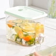 thumbnail image 1 of Distributeur de Boissons Réfrigéré avec Robinet - Récipient de Stockage de Boissons Étanche, Carafe Transparente pour Jus Et, Vert, JKODE, 1 of 7