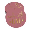 thumbnail image 1 of Inkdotpot Gold Foil Paper Hang Tag Made With Love Text Favor Tag 50 Piece, 1 of 6