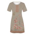 thumbnail image 3 of Jusqu'à 65 % de Rabais! Robes d'Été à la Mode pour Femmes 2024 Grande Taille Bord de Mer Décontractées Imprimées à Manches Courtes à Col Rond, 3 of 4