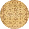 thumbnail image 1 of Ahgly Company Indoor Round Abstract Orange Oriental Area Rugs, 4' Round, 1 of 6