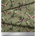 thumbnail image 2 of Soimoi Velvet Fabric Leaves & Texture Print Fabric by Yard 58 Inch Wide, 2 of 2