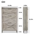 thumbnail image 2 of Vabches Shoe Storage Cabinet with 3 Flip Drawer, Narrow Shoe Rack Cabinet for Entryway, Grey, 2 of 10