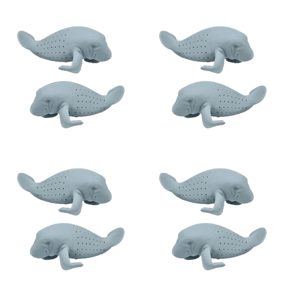 Ensemble de Passoires pour Amateurs de Thé, Infuseur à Thé en Silicone Réutilisable avec Diffuseur pour Thé en Feuilles et Infuseur à Fleurs, 4,3 X 2 X 2,4 Po, Gris, 4 Pcs