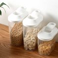 thumbnail image 4 of sdhkgrrt under $5 2Pcs Cereal Dispenser, Plastic Cereal Dispenser,Food Storage Container,Kitchen Grain Organizer,Transparent Rice Container,Pantry Organization Box, 4 of 8