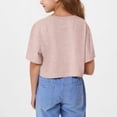 thumbnail image 4 of zbxnLI Hauts Courts Athlétiques pour Filles T-Shirts à Manches Courtes pour Enfants Col Ras du Cou T-Shirt d'Entraînement de Gym T-Shirts de Course Vêtements de Sport, 4 of 7