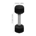 thumbnail image 2 of OUNONA Silicone Dumbbell Hexagonal Hand Weight Barbell 1Pack, 2 of 8