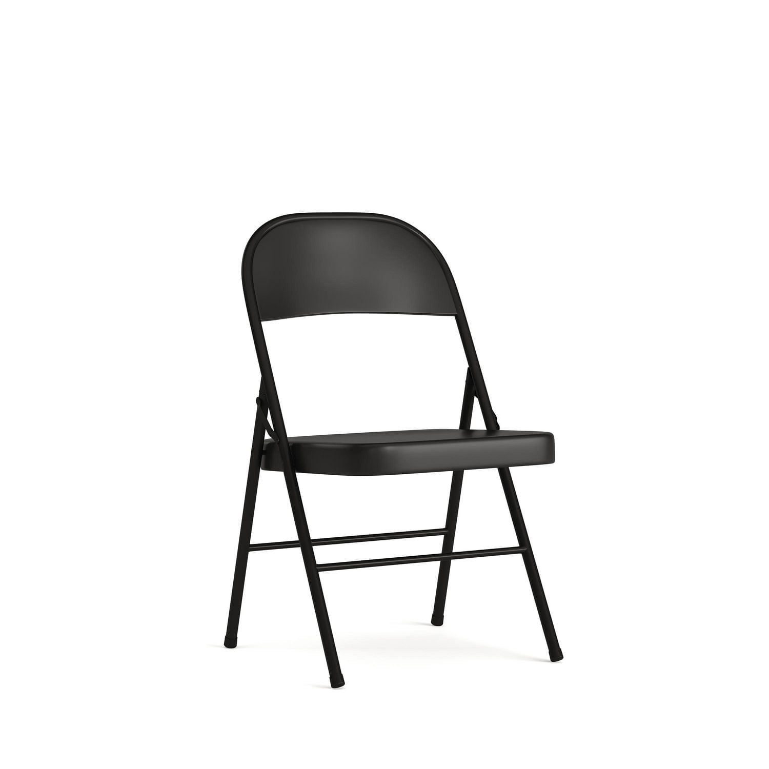HERCULES Series Double Braced Black Metal Folding Chair