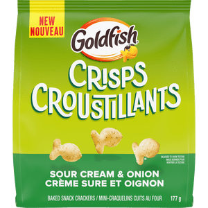 Goldfish® CRISPS Sour Cream & Onion Cheese Baked Chip Crackers 177 g Bag