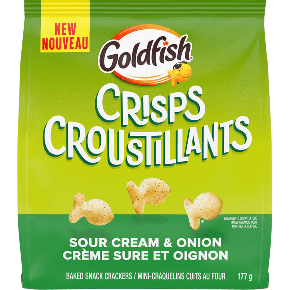 Goldfish® CRISPS Sour Cream & Onion Cheese Baked Chip Crackers 177 g Bag