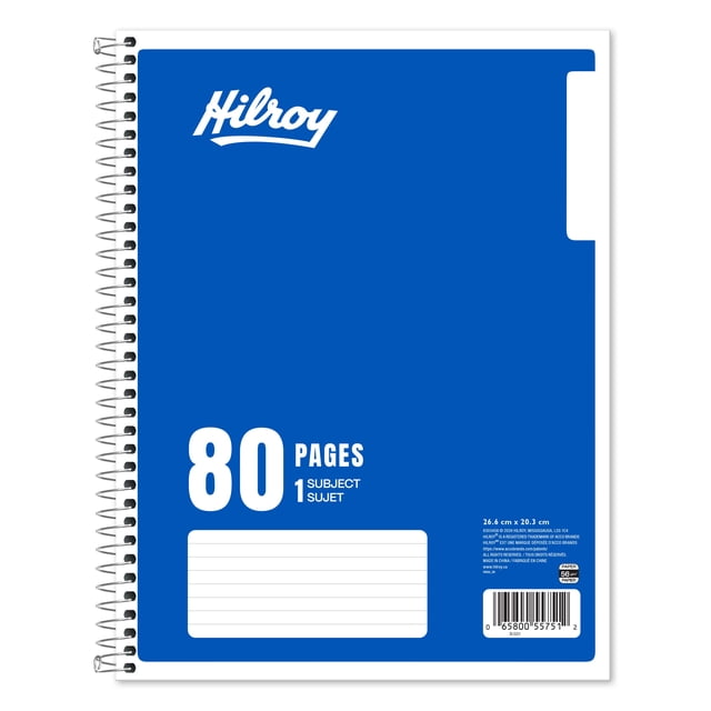 Hilroy 1 Subject 80pg Notebook Dark Blue