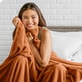 thumbnail image 3 of Bare Home Microplush Fleece Blanket - 300 GSM - Fuzzy Microfleece - Soft & Plush - Full/Queen, Sienna, 3 of 5