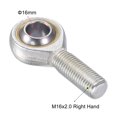 thumbnail image 3 of Uxcell Rod End Bearing Self-lubricated Joint Bearing Right Hand Male Thread Connector 16mm, 3 of 6