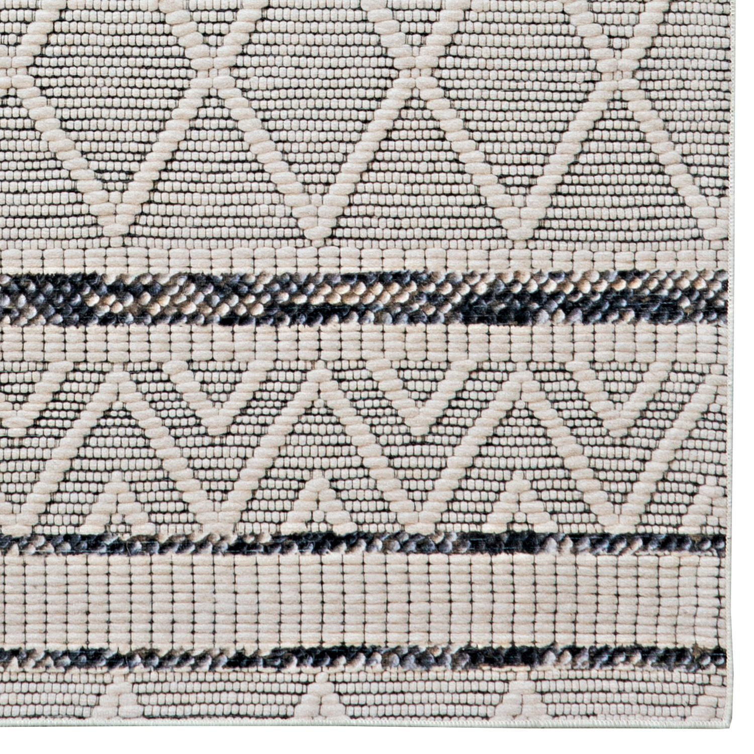 Tapis Mirage Novi crème et gris de 8 pi x 10 pi