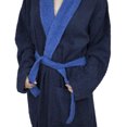 thumbnail image 4 of Women’s 100% Terry Cotton Bathrobe Toweling Gown Robe Two Tone, 4 of 9