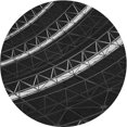thumbnail image 1 of Ahgly Tapis Rond Lavable en Machine Intérieur Transitionnel Noir Nuit, 5 Pieds Rond, 1 of 7