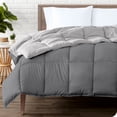 thumbnail image 1 of Bare Home Ultra-Soft Reversible Comforter - Goose Down Alternative - Oversized King, Gray/Light Gray, 1 of 8