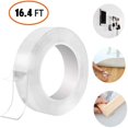thumbnail image 1 of Reusable Double Sided Adhesive Tape  Multifunctional Nano Washable Traceless Gel Pads  Removable Anti-Slip Carpet Rug Tape (3m/16.4ft), 1 of 7