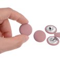 thumbnail image 4 of Unique Bargains 10pcs 32L Fabric Cloth Covered Button 20mm Round Metal Shank Sewing Buttons for Suits Dress Blouses, Deep Pink, 4 of 5