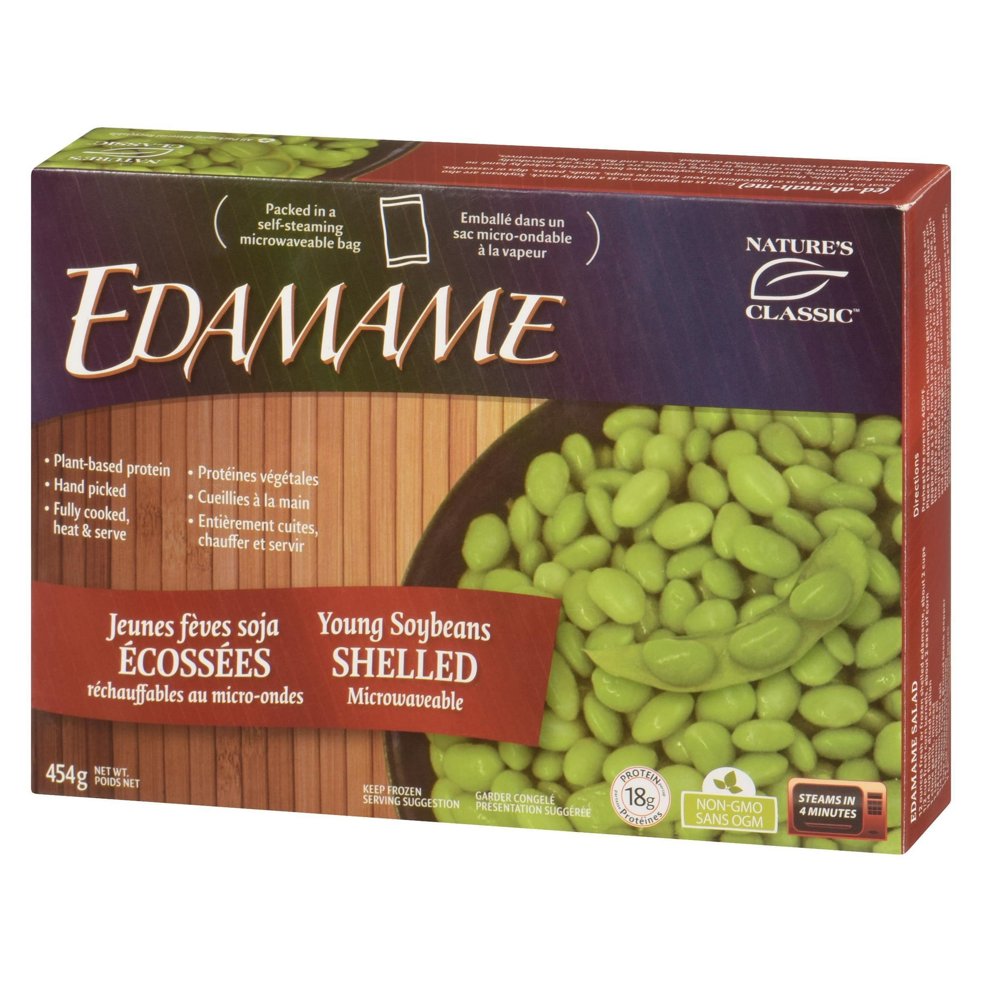 Natures Classic Young Edamame Shelled Soybean, 454g microwavable