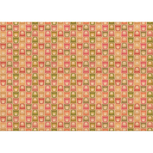 Ahgly Company Tapis d'Intérieur Lavables en Machine Rectangle Transitionnel Jaune Orange, 4' x 6'